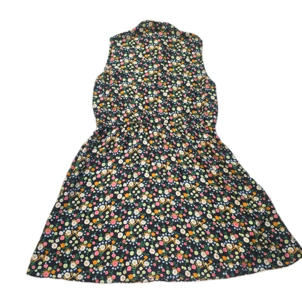 Tory Burch Ryder Silk Floral Shirtdress Villette Mini Black Women's Size 14